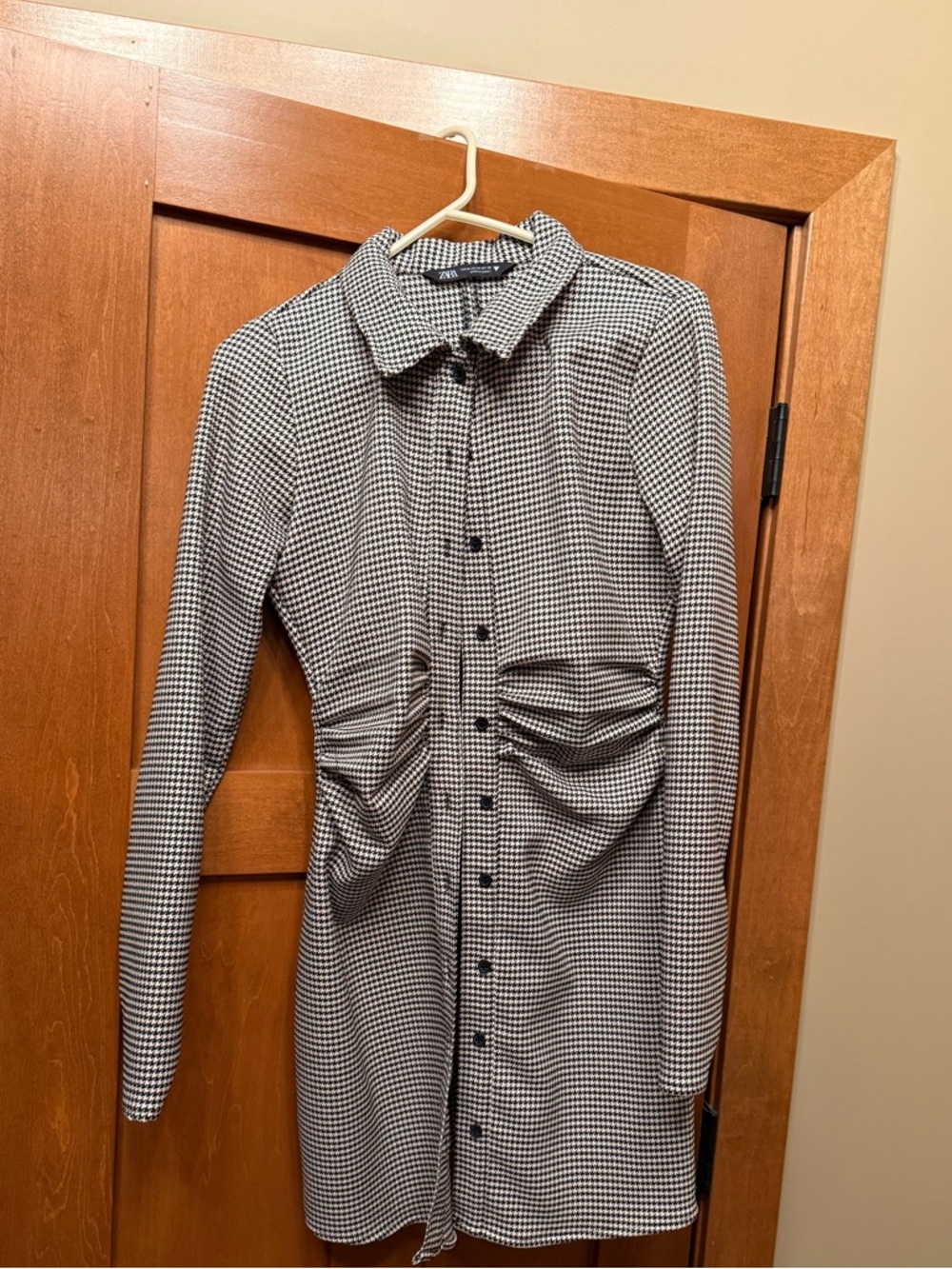 Zara houndstooth dress